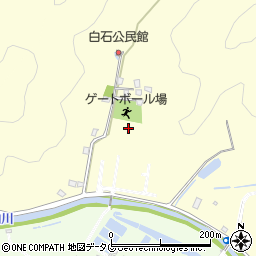 宮崎県延岡市白石町周辺の地図
