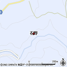 熊本県美里町（下益城郡）石野周辺の地図
