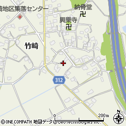 熊本県宇城市松橋町竹崎686周辺の地図