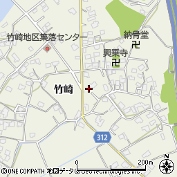 熊本県宇城市松橋町竹崎695周辺の地図