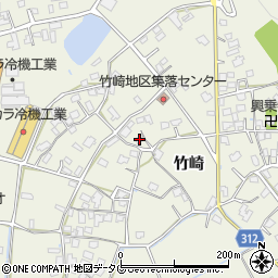 熊本県宇城市松橋町竹崎1408周辺の地図