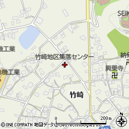 竹崎地区集落センター周辺の地図