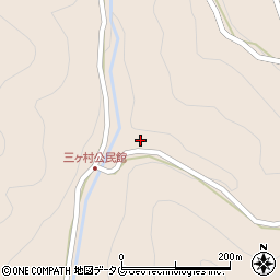 宮崎県延岡市北方町三ケ村周辺の地図
