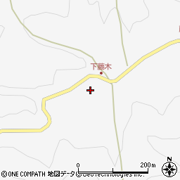 熊本県下益城郡美里町洞岳163周辺の地図