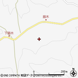 熊本県下益城郡美里町洞岳832周辺の地図