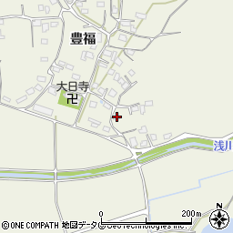 熊本県宇城市松橋町豊福748周辺の地図