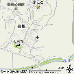 熊本県宇城市松橋町豊福840周辺の地図