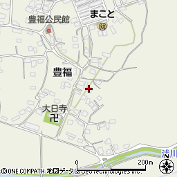 熊本県宇城市松橋町豊福852周辺の地図