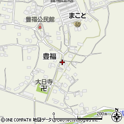 熊本県宇城市松橋町豊福周辺の地図