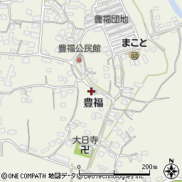 熊本県宇城市松橋町豊福834周辺の地図