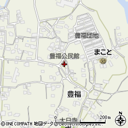 豊福公民館周辺の地図