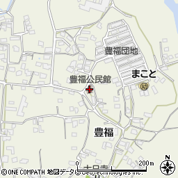 豊福公民館周辺の地図