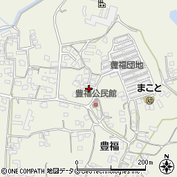 熊本県宇城市松橋町豊福1121周辺の地図