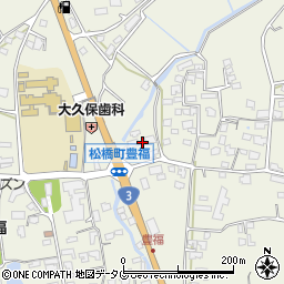 熊本県宇城市松橋町豊福526周辺の地図