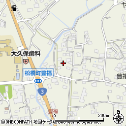 熊本県宇城市松橋町豊福554周辺の地図