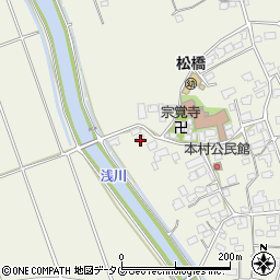 熊本県宇城市松橋町西下郷周辺の地図
