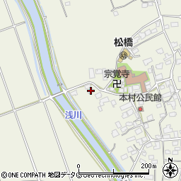 熊本県宇城市松橋町西下郷871周辺の地図