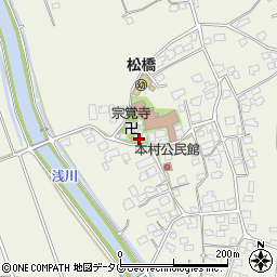 熊本県宇城市松橋町西下郷873周辺の地図