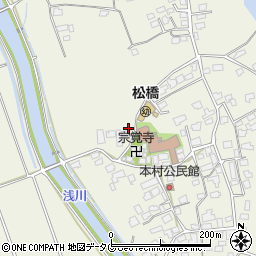 熊本県宇城市松橋町西下郷879周辺の地図