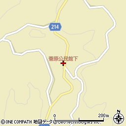 菅原公民館下周辺の地図