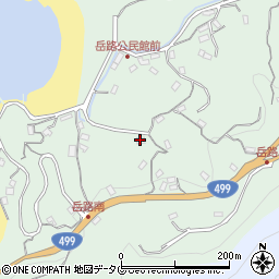 岳路自治公民館周辺の地図