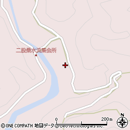宮崎県延岡市北方町二股周辺の地図