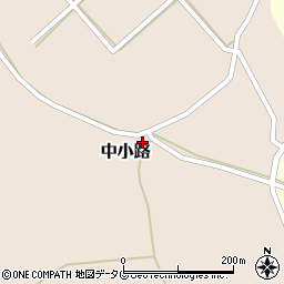 熊本県美里町（下益城郡）中小路周辺の地図