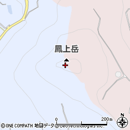 鳳上岳周辺の地図