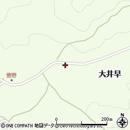熊本県下益城郡美里町大井早1300周辺の地図