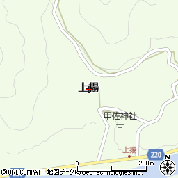 熊本県上益城郡甲佐町上揚周辺の地図