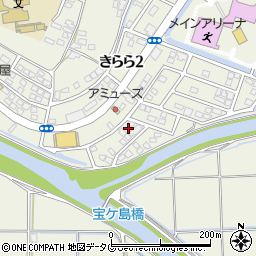 熊本県宇城市松橋町きらら３丁目11-4周辺の地図