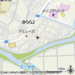 熊本県宇城市松橋町きらら３丁目周辺の地図