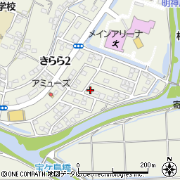 熊本県宇城市松橋町きらら３丁目7-14周辺の地図