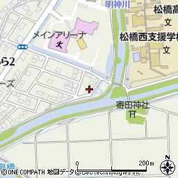 熊本県宇城市松橋町きらら３丁目4周辺の地図