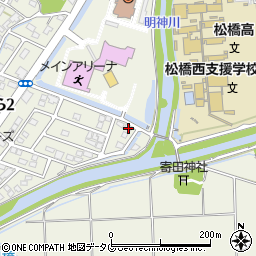 熊本県宇城市松橋町きらら３丁目4-2周辺の地図