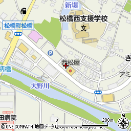 熊本県宇城市松橋町きらら１丁目周辺の地図