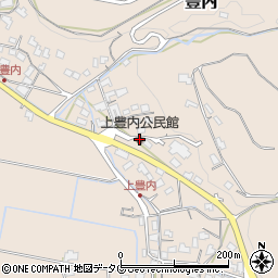 上豊内公民館周辺の地図