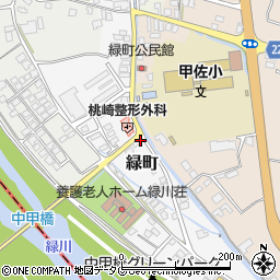 熊本県上益城郡甲佐町緑町周辺の地図