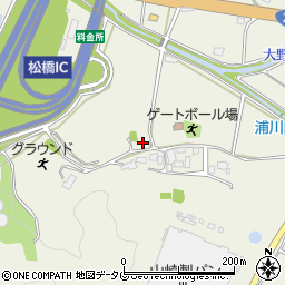 熊本県宇城市松橋町浦川内周辺の地図