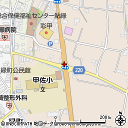 甲佐小学校前周辺の地図