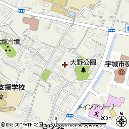 熊本県宇城市松橋町大野周辺の地図