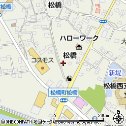 熊本県宇城市松橋町松橋261周辺の地図