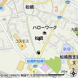 熊本県宇城市松橋町松橋周辺の地図