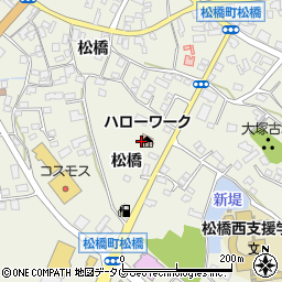宇城公共職業安定所周辺の地図