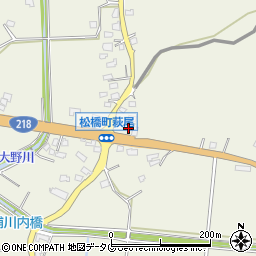 デイリーヤマザキ宇城萩尾店周辺の地図
