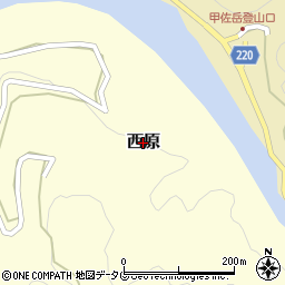 熊本県甲佐町（上益城郡）西原周辺の地図