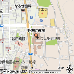 甲佐町役場庁舎　企画課周辺の地図