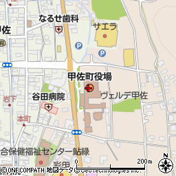 熊本県甲佐町（上益城郡）周辺の地図