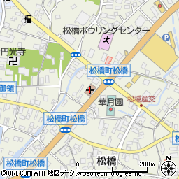 松橋郵便局周辺の地図