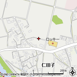 熊本県上益城郡甲佐町仁田子周辺の地図